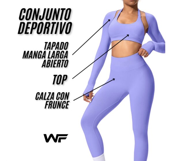 Mujer con un conjunto i run three