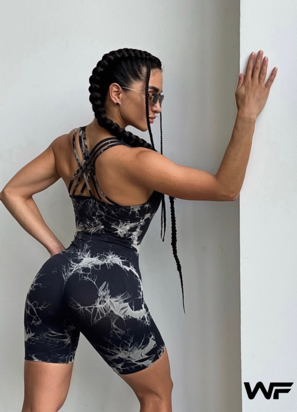 Catsuit Batik Strips negro modelo de ropa Catsuit Batik Strips negro modelo de ropa